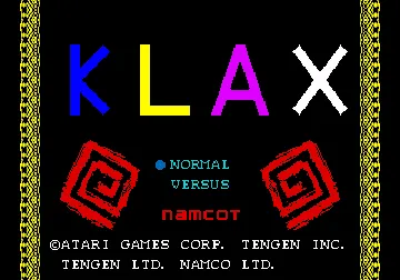 Klax (Japan) screen shot title